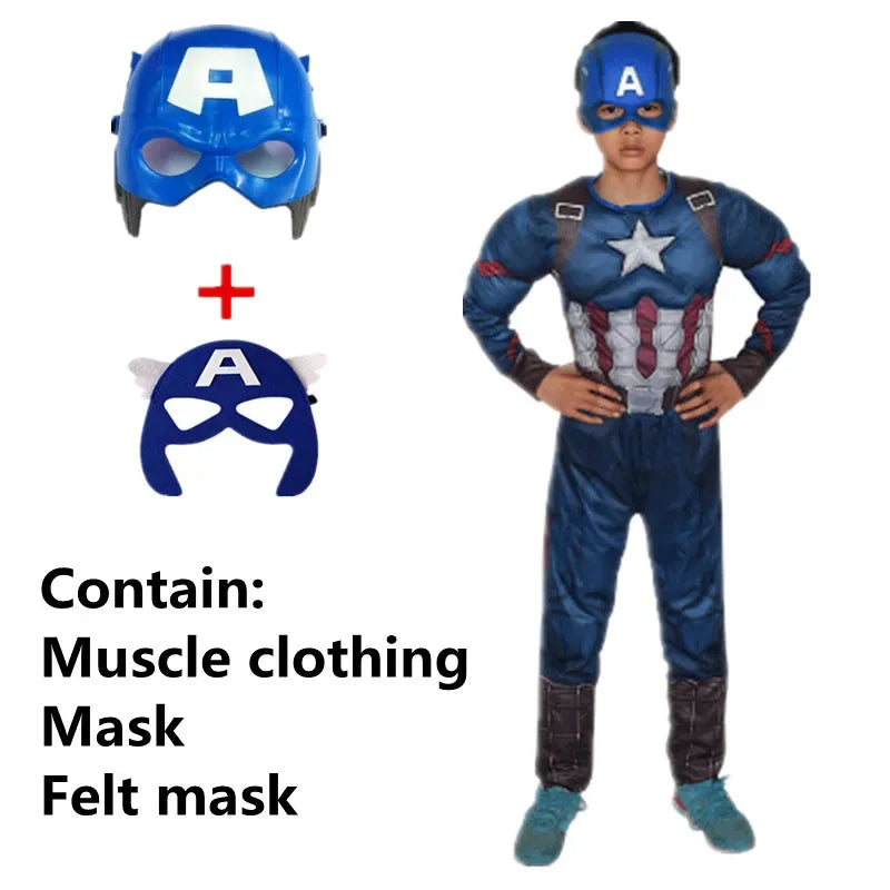 New Boys Girls Superhero Costume Movie Characters Cosplay Jumpsuit with Halloween Mask Party Cosplay Outfit for Holiday Dress Up
