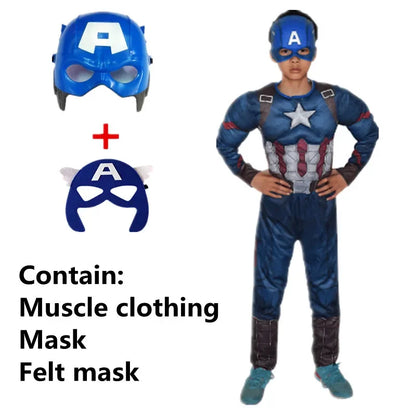 New Boys Girls Superhero Costume Movie Characters Cosplay Jumpsuit with Halloween Mask Party Cosplay Outfit for Holiday Dress Up