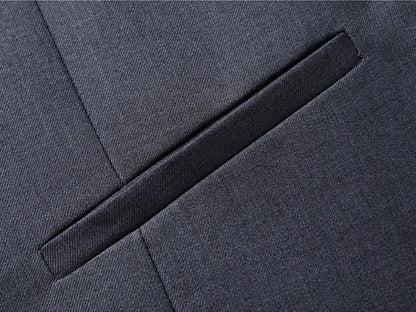 Men's Solid Color Business Suit Fashion Banquet Wedding Trend Groom Best Man Single 3/2/1