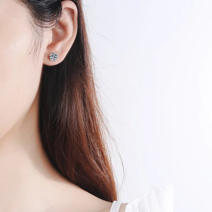 2ct 8mm Moissanite Earrings for Women Lab Grown Diamond Ear Studs 925 Sterling Silver Fine Jewelry Gift