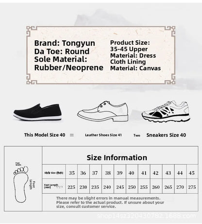 Men's Summer Soft Bottom Driving Shoes Breathable Mesh Slip-On Shoes Wear-Resistant Casual Old Beijing Style Rubber Sole