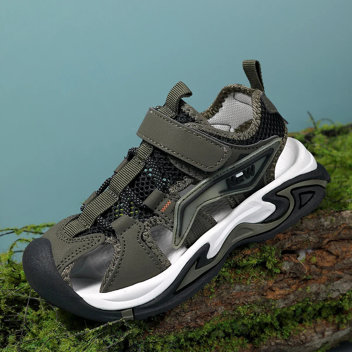 Boys' Casual Sports Sandals, River-Tracing Shoes, Finger-Protecting Sandals
