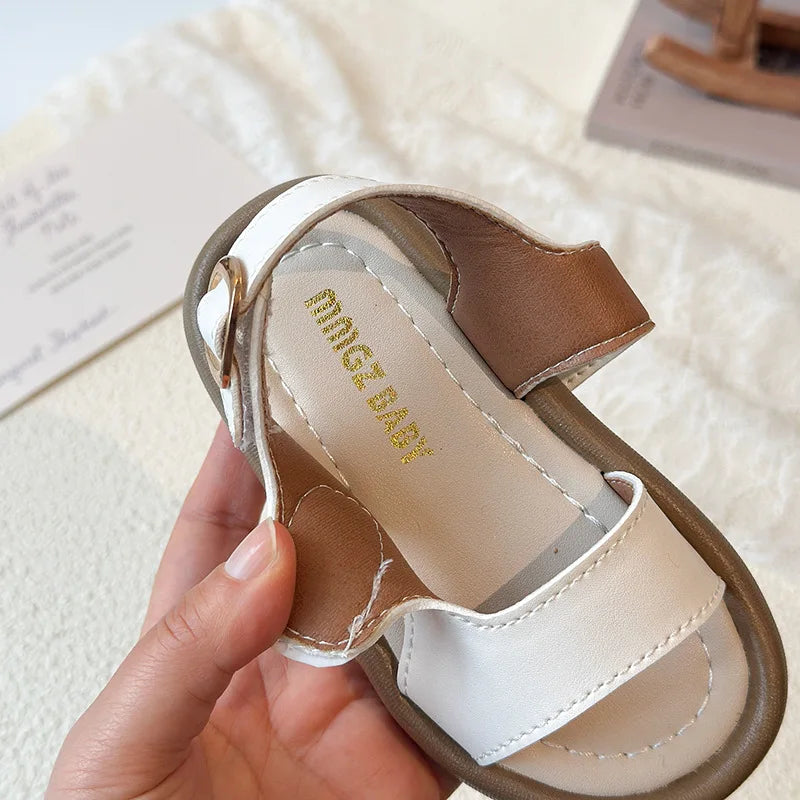 2026 Children Casual Beach Shoes for Girls Boys Summer New Fashion Korean Style Soft Sole Anti-slippery Versatile Roman Sandals