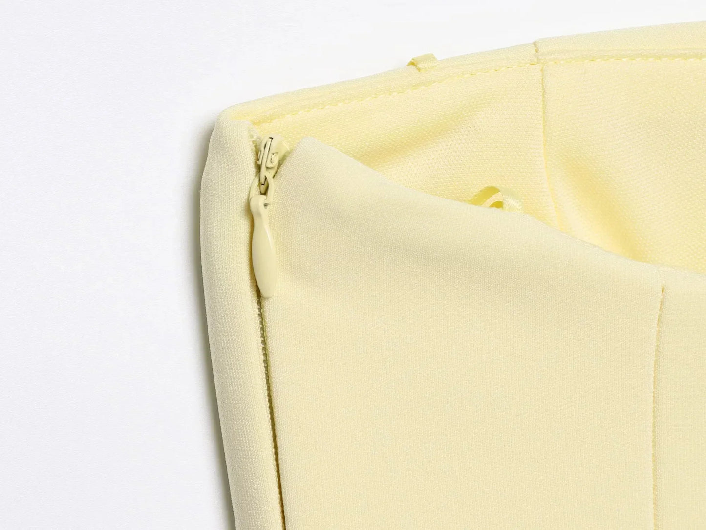 2026 Spring Summer Butter Yellow Sexy Women Tops Fashion Solid Strapless Short Tops Chic Streetwear Ladies Tops