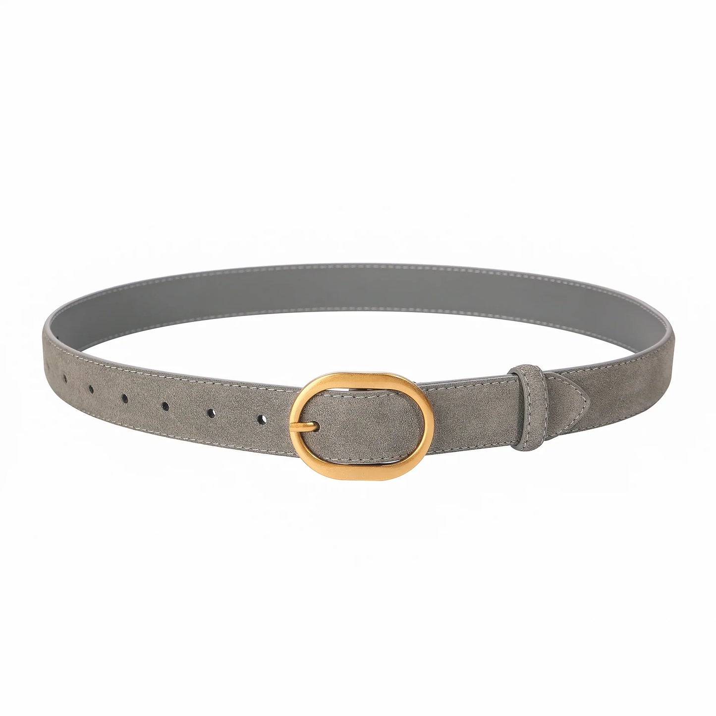 Fashion Suede Cowhide Women‘s Belts Genuine Leather 2.8cm Wide Belt Metal Buckle Women Belt Matched Dress Jeans Skinny Girdle