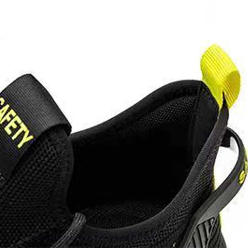 Breathable Men Work Shoes, Summer Safety Shoes Lightweight Protective Sneakers, Steel Toe Work Shoes Men Puncture-Proof Boots