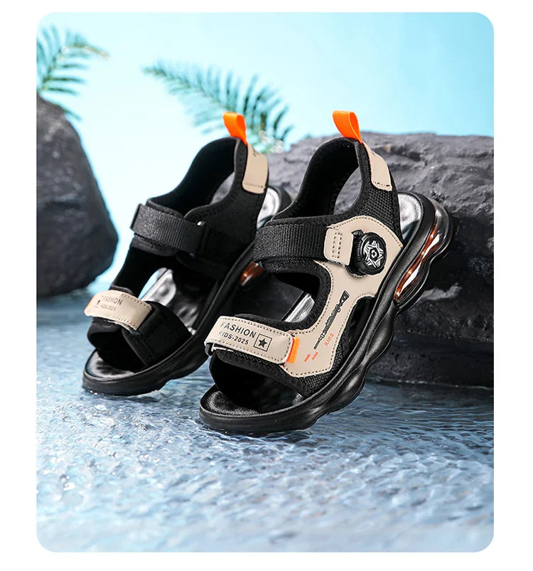 Summer New Air Cushion Sandals Children's Sports and Leisure Shoes Teenagers and Children Outdoor Water Beach Quick Drying Shoes