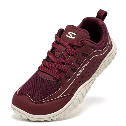 Unisex Wide Toe Sneakers Outdoor Travel Breathable Shoes Comfortable Lace Up Walking Sneakers