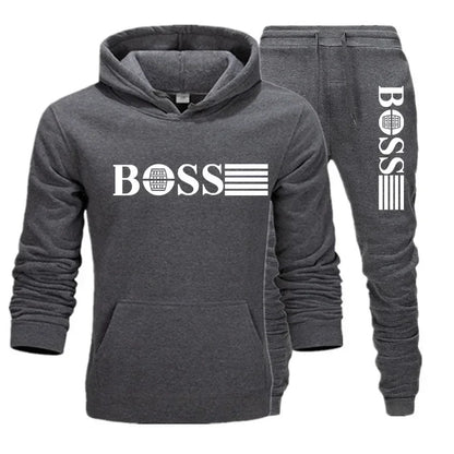 Autumn and winter two-piece sportswear, men and women's casual sportswear, with fashionable hoodie.