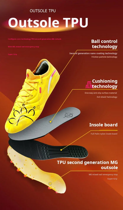 High-end Football Shoes Short Nail Anti Slip Football Boots Artificial Grass Cushioning Training Mg Football Shoes