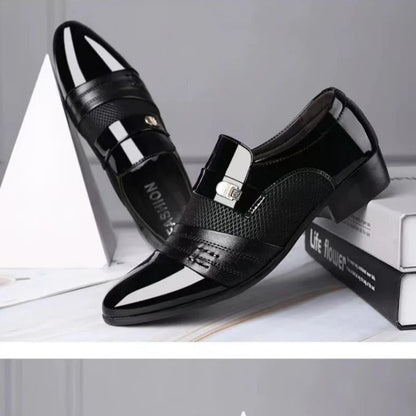 Large Size Summer Breathable Mesh Men's Shoes Formal Men's Leather Shoes Black Business Casual British Shoes