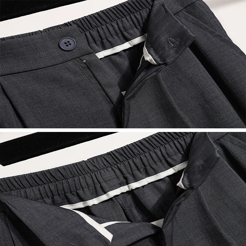 High Waist Suit Pants Women Gray Or Black Casual Trousers
