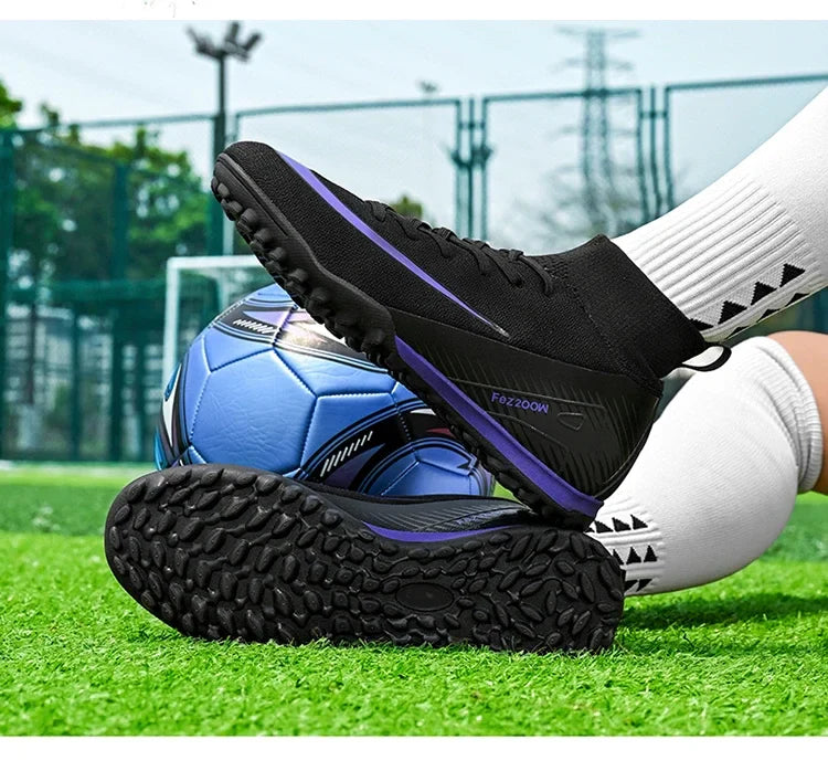 New Men Football Boots Match Long Spikes Soccer Shoes Cleats Boys Comfortable Training Sport Adult Breathable Outdoor Non Slip