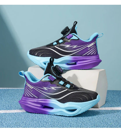 Children‘s Basketball Shoes Non-slip Breathable Sports Training Shoes Outdoor Lace-up Boys Girls Jogging Shoes Mesh Gym Sneakers