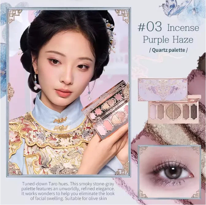 Bunny Garden Collection 6-Color Makeup Eyeshadow Contour Palette Eye Brush Puff Set Eye Glitter Korean Makeup Kit