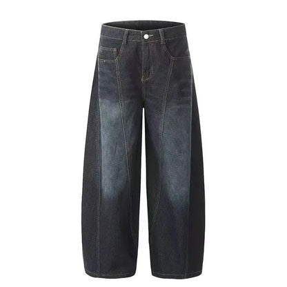 High Waist Wide Leg Denim Jeans