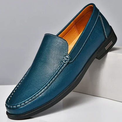 Leather Men Footwear Slip on Office Man Formal Shoes Wedding Party Men Dress Shoes Breath Driving Lazy Loafers