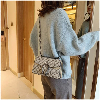 2025 New Trendy Fashion Dionysus Bag Vintage Print Mini Shoulder Crossbody Chain Bag for Women