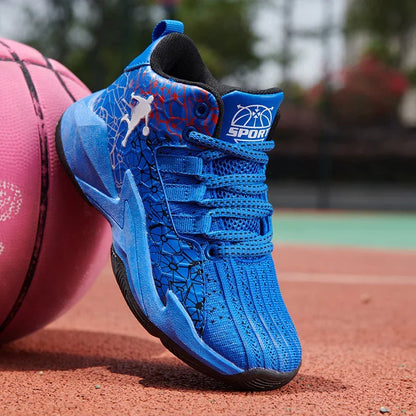 Boys Basketball Shoes Classic Kids Sneakers Fashion Tennis Kid Sport Shoes Outdoor Non-Slip Trainer Children School Basketball