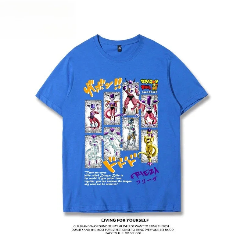 T-shirt Sun Wukong Vegeta Demon Buo Frisa Super Trendy Versatile Summer Short Sleeve Men's Fashion Top