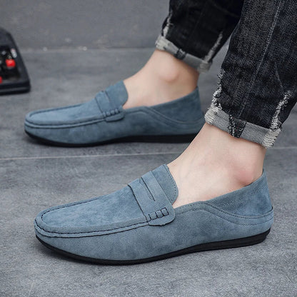 New Suede Men Casual Shoes Fashion Male Lazy Shoes Breathable Comfort Slip-on Mens Driving Shoes Luxury Brand Loafers Moccasins