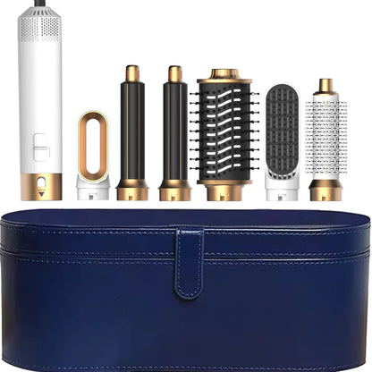 6 in 1 Hair Dryer Brush Detachable Airflow Comb Curler Straightening Brush Heat Control Styler for Smooth Hair