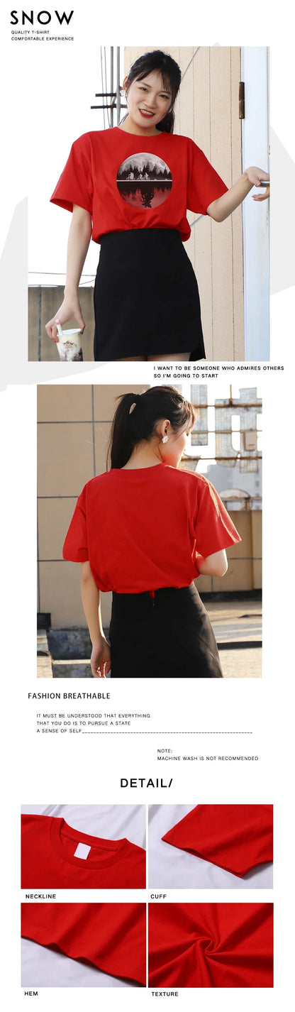 Boys Riding Bicycles Print T Shirt Womens Summer Cool T-Shirt Hip Hop Breathable Tee Shirtfashion Casual Short Sleeve Female