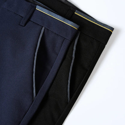 Winter New Classic Men's Fleece Casual Pants Thickened Straight Slim Warm Business Casual Office Male Velvet Trousers