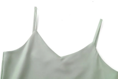 woman clothing high Stretch ribbing closed-fit wrap tops + Matte Satin dress Maxi matching sets (ship out in 1 day)