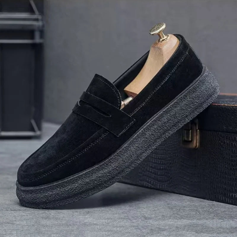 Fashion Platform Men Loafers Comfortable Mens Casual Shoes Lightweight Slip on Walking Sneakers Breathable Flats Driving Shoes