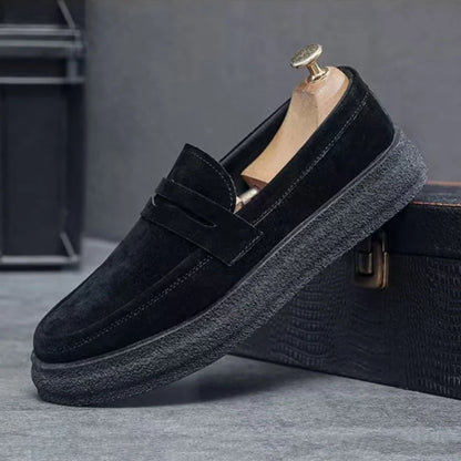 Fashion Platform Men Loafers Comfortable Mens Casual Shoes Lightweight Slip on Walking Sneakers Breathable Flats Driving Shoes