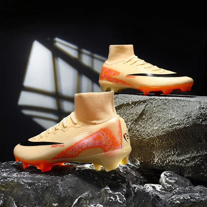 New Men Women Professional Football Boots Training Cleats Sport Sneakers Trainer Lightweight Grass Non-slip Match Soccer Shoes