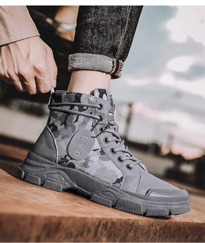 Military Boots Men Women Camouflage Khaki Black High-top Industrial Anti Skid Tactic Mechanic Work Climb Sports Sneaker