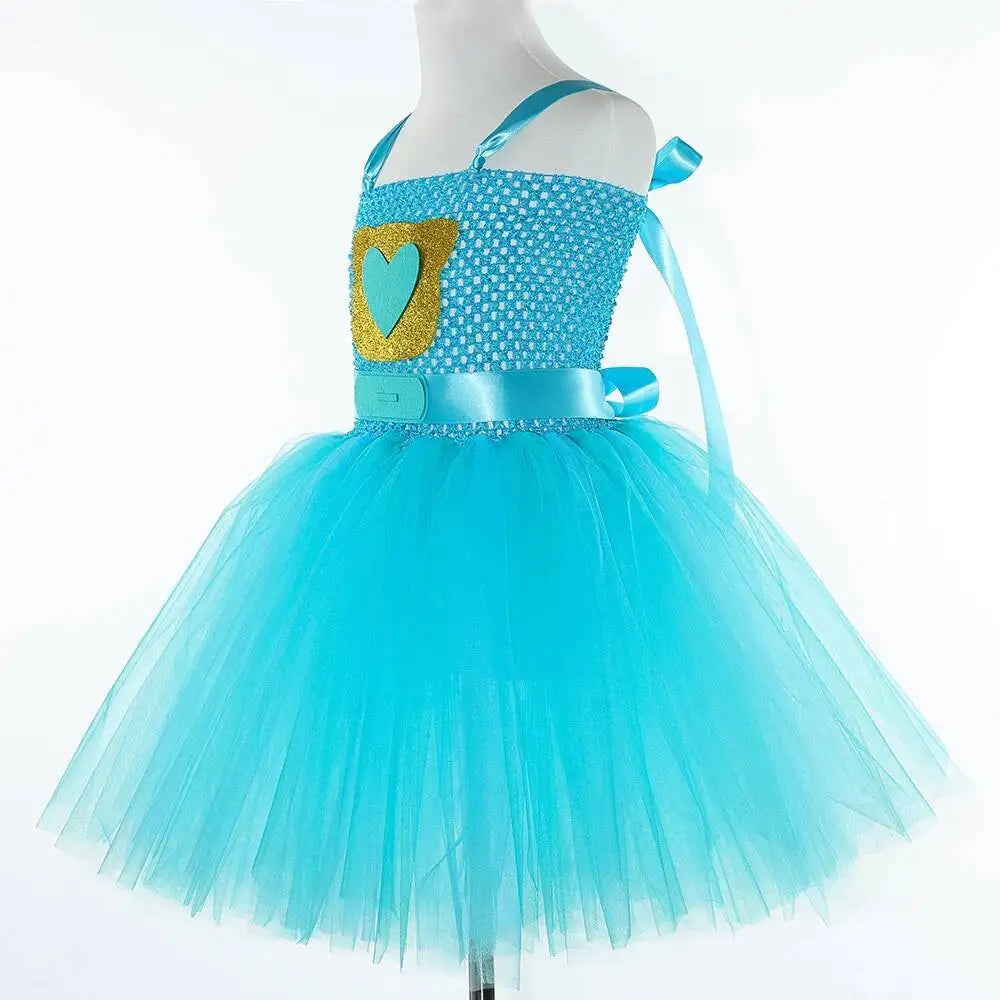 Super Kitty Costumes for Girls Super Cat Tutu Dress for Kids Christmas Halloween Outfits Children Animal Clothes with Eyes Patch
