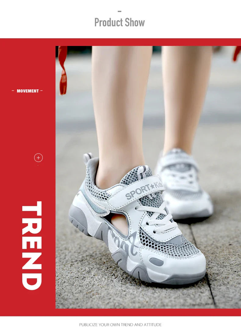 Kids Summer Shoes Kids Sandals Breathable Boys Sandals Soft  Children's Shoes Outdoor Protecting Toes Beach Sandal Water Shoes