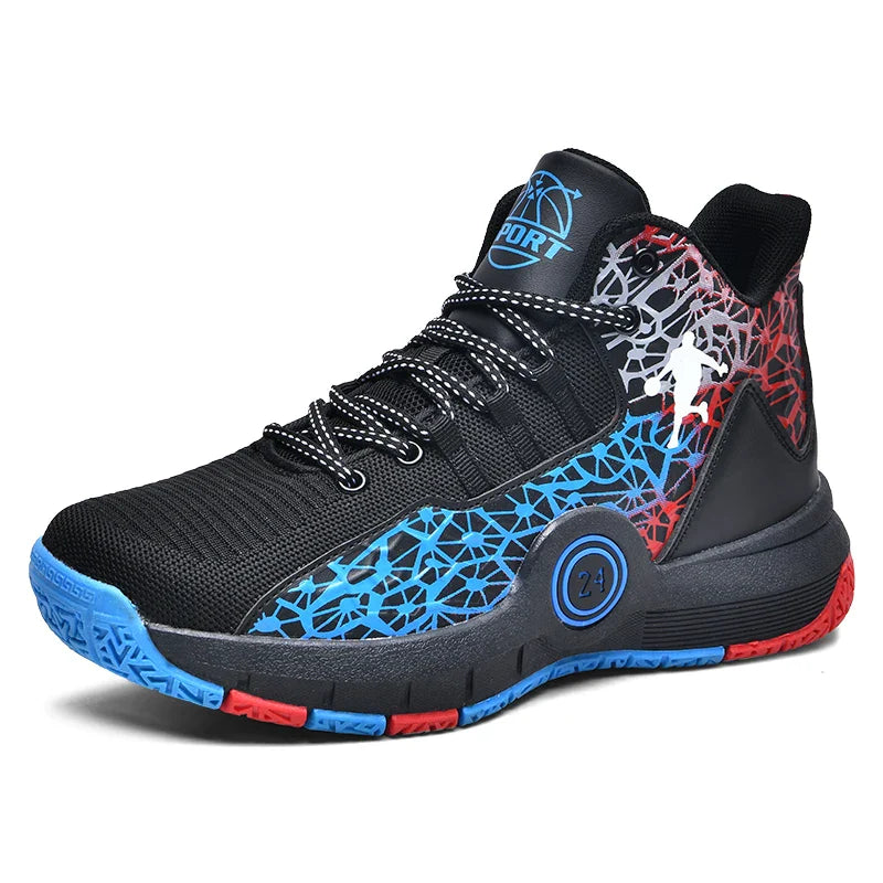 Kids Basketball Shoes Anti-slip High-Top Basketball Combat Boots Boys Girls Cushioned Trainers Children‘s Ankle Support Sneakers