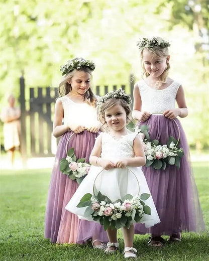 Vestido de Dama de Honra para Bebê Crianças Verão Princesa Festa Renda Casamento Aniversário Vestidos Roupa Infantil 2 4 6 8 10 12 14