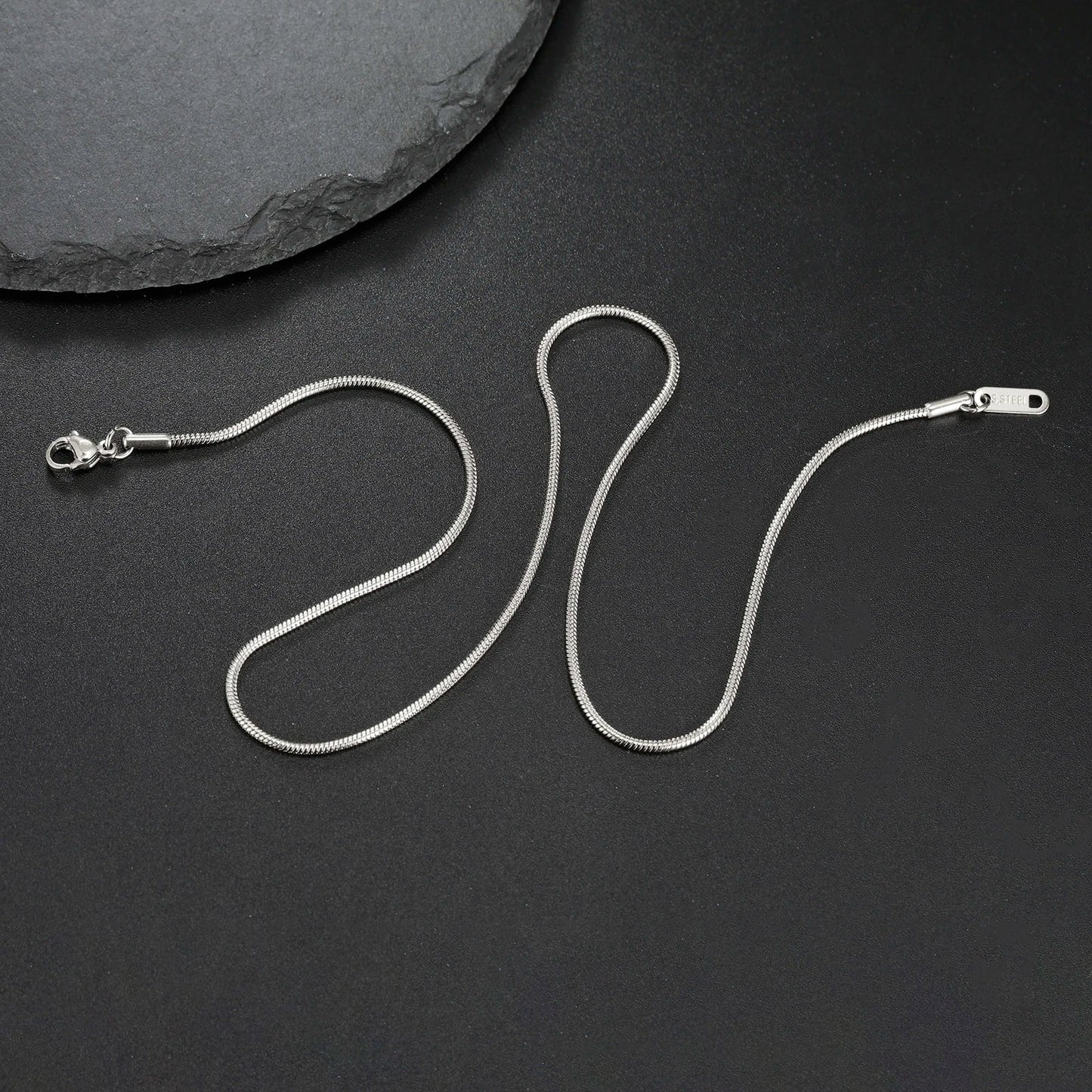 Stainless Steel Gold Color Round Snake Chain Necklace Women Men Long Neck Chains Trendy Punk Jewelry Gift Wholesale
