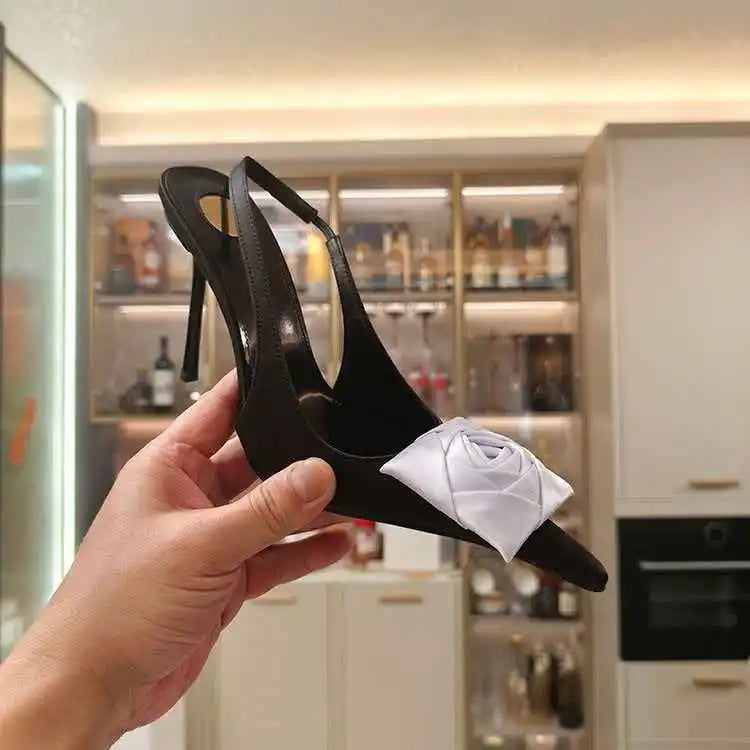 Ladies' Springand SummerStiletto Heelswith PointedPoints AndHollow OutBanquet Shoes,European AndAmerican SexyRose Fashion Shoes