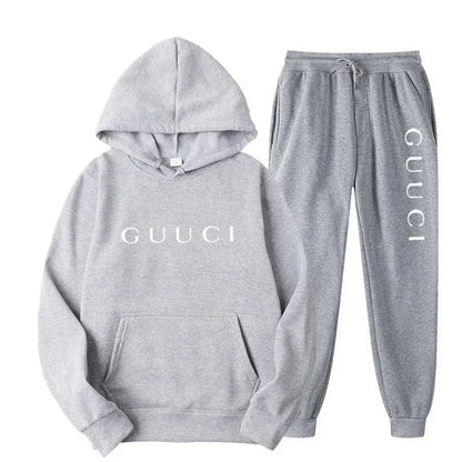 ashionable men's casual sports outfit - New style hooded sports shirt + sports pants set