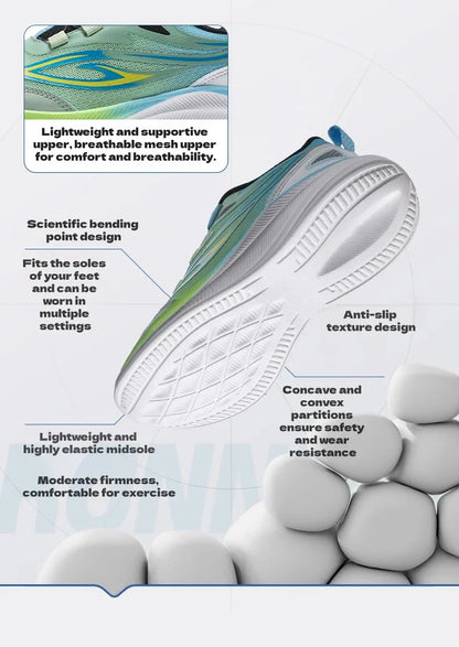 School training boys basketball shoes cushion non-slip tennis shoes mesh bounce sneakers choose buttons children's casual shoes