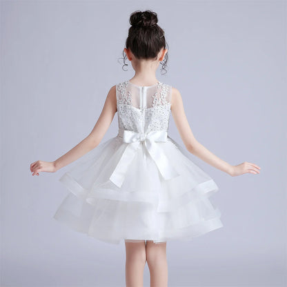 3-10 Years Baby Girls Princess Dress Summer Ball Gown Wedding Dress Piano Performance Costume Host Costume Children's Clothing