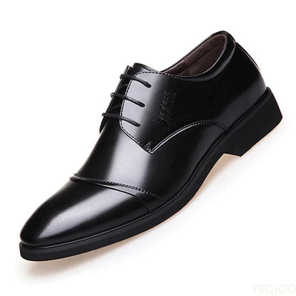 Sapatos Masculinos de Couro Oxford Luxuosos para Negócios, Respiráveis, de Borracha, Sapatos Formais Masculinos para Escritório e Casamento, Calçados Estilo Mocassim Homme
