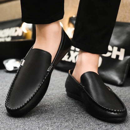 Genuine Leather Breathable Slip on Men Driving Shoes Luxury Brand Italian Men Loafers Men Casual Shoes Moccasins Chaussure Homme