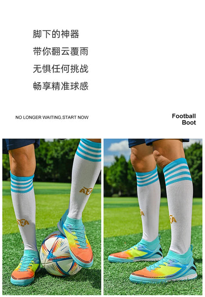 Mens Soccer Shoes TF/FG High Ankle Football Boots Kids Women Outdoor Sports Shoes Multicolor Training Match Athletic Sneakers