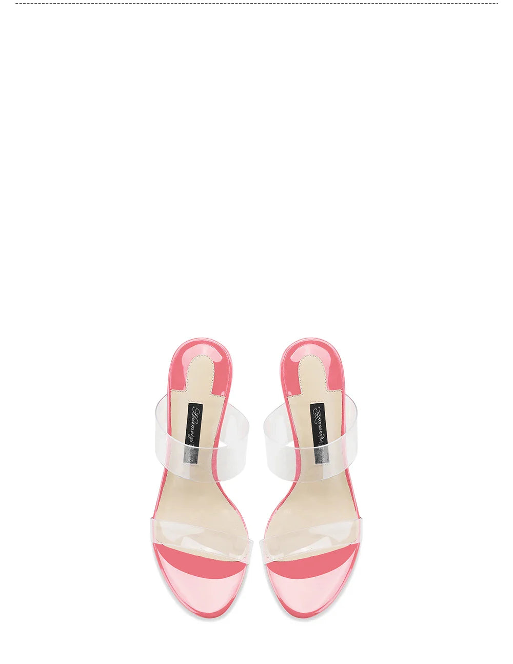 Pink Summer New Fashionable Open toed Sandals High Heels Women's Fine Heels Sharp Pointed Design Sensation Cool Slippers