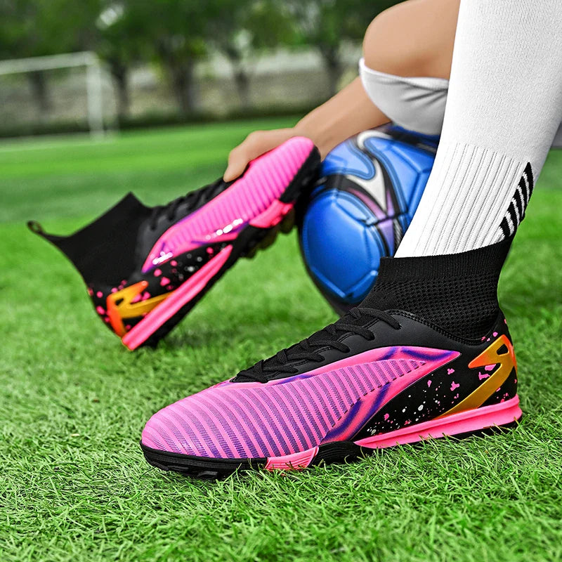 New Men Football Boots Sports Shoes Futsal High Ankle Soccer Shoes High-quality Indoor Non-Slip Outdoor Ultralight Non-Slip