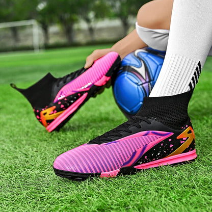 New Men Football Boots Sports Shoes Futsal High Ankle Soccer Shoes High-quality Indoor Non-Slip Outdoor Ultralight Non-Slip