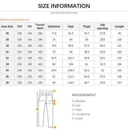 American Elastic Straight Jeans Men Ripped Worn-out Slim-fit Cotton Denim Pants Korean Style Fashion Blue Black Men's Clothing