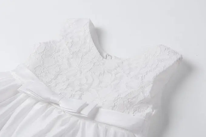 Girls White Baptism Dress Bridesmaid Dresses For Wedding Prom Gown Big Bow Girls Elegant Dresses Red Puffy Christmas Dress